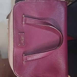 Kate spade burgundy/tan bag